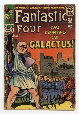 Fantastic Four 48 Gd - 1.  8 1966 1st App.  Galactus,  Silver Surfer