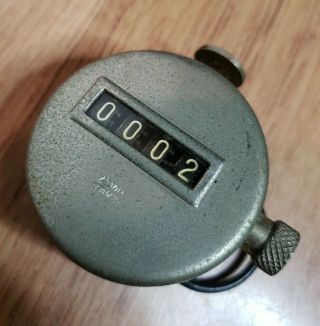 Vintage Alvin Hand Held 4 Digit Tally Counter Passenger Train Count