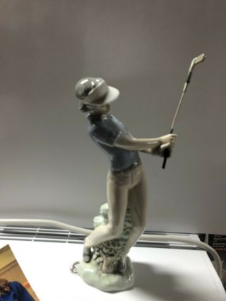 Nao Lladro Girl Golfer Porcelain Figure 10 