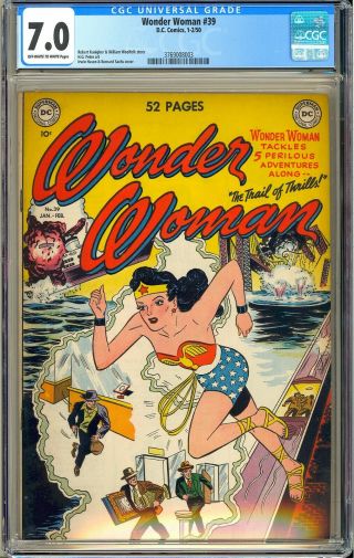 Wonder Woman 39 Pre - Code Golden Age Dc Comic 1950 Cgc 7.  0