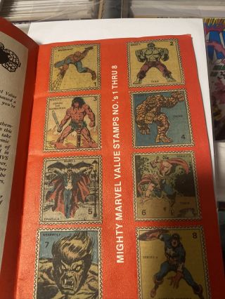 Marvel Value Stamp Book - Complete w/ bonus Galactus - Stan Lee 1974 - Spiderman - Thor 3