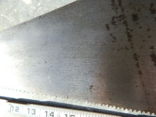 Hand Saw H.  DISSTON D - 8 signature etched 26 