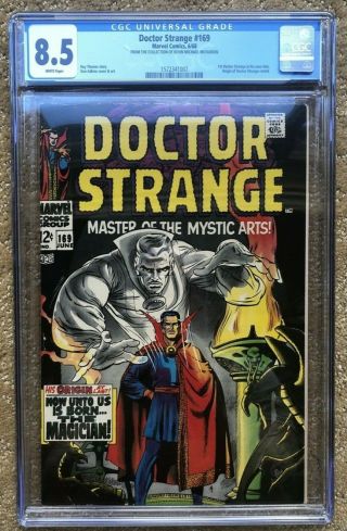 Doctor Strange 169 (jun 1968,  Marvel) Cgc 8.  5 Unique See Label.  White Pages