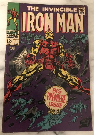 The Invincible Iron Man 1 Big Premiere Issue Marvel Comic 1968 Silver Age