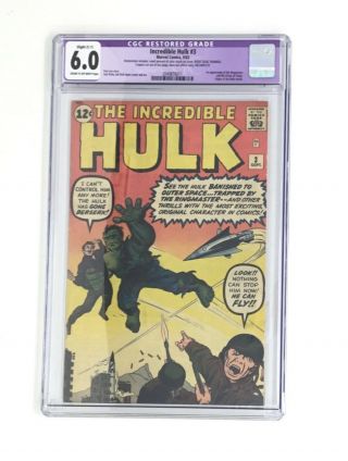 The Incredible Hulk 3 6.  0 Cgc - R (slight Restoration)