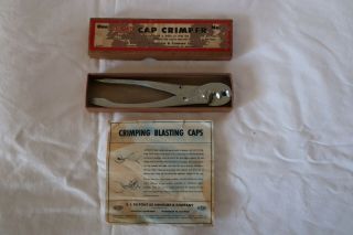 Vintage Dupont No.  4 Blasting Cap Crimper Pliers