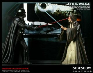 Sideshow Star Wars The Circle Is Now Complete Darth Vs Obi Won W Backdrop