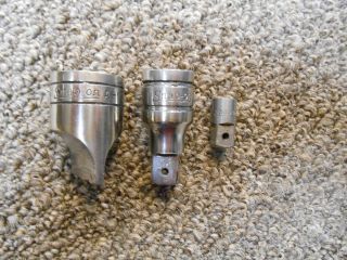 Vintage Snap - On 1/2 " Drive Sx2 Ext.  A - 15 Drag Link Ta - 3 Reducer 3/8 " To 1/4 "