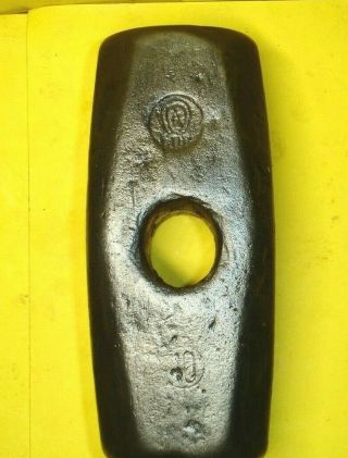 Vintage Atha 10 Lb Sledge Hammer Head 6 1/4” Long 2 1/4” Faces Horseshoe Logo