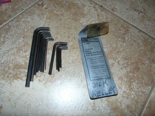 Vintage Craftsman - V - 14 C.  Metric Hex Key Allen Wrench Set 46684 Partial Camcar