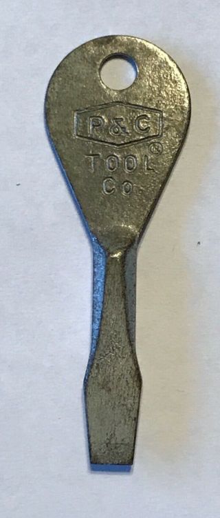 Vintage " P & C " Tools Pocket/keychain Screwdriver Fob