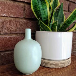Jonathan Adler Ata Matte Green Bud Vase Made In Peru