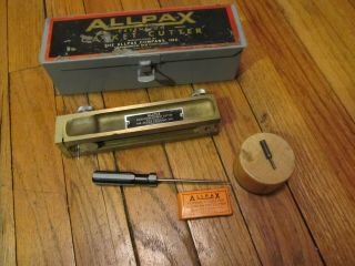 Vintage Allpax Extension Gasket Cutter Tool In Metal Case