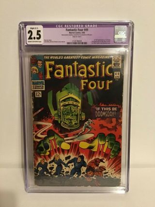 Fantastic Four 49 Cgc 2.  5 Restored Slight C - 1,  1st Full Appearance Of Galactus