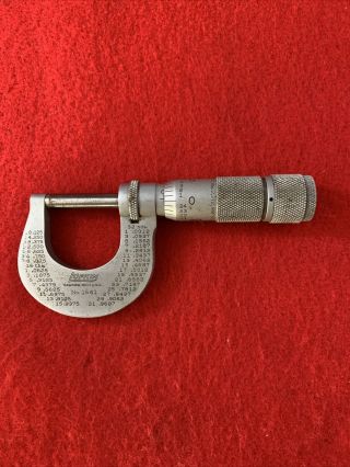 Lufkin 0 To 1 " Micrometer Model 1641 (l10)