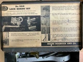 Vintage Sears And Roebuck Lock Boring Set No.  5618