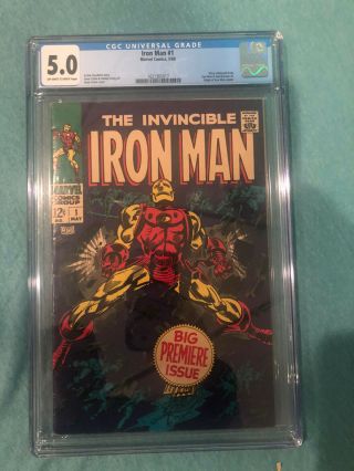 Iron Man 1 Cgc 5.  0 1968 0789618001