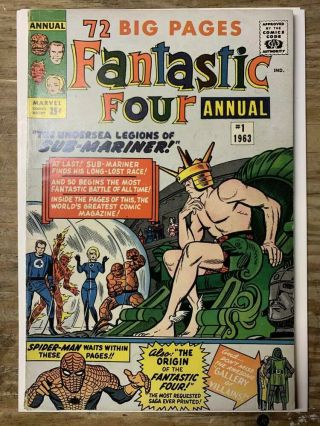 Fantastic Four Annual 1/marvel Comic Book/origin Of The Sub - Mariner/fn
