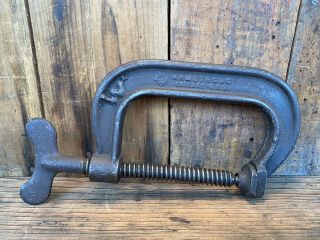 Vintage Armstrong Drop Forged C - Clamp No.  404 Cast Iron C - Clamp
