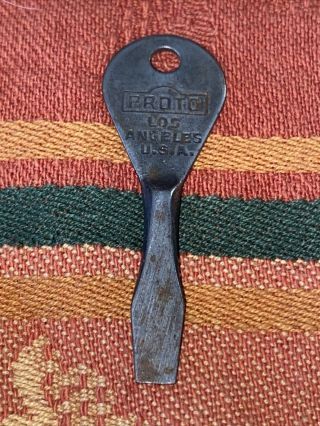 Vintage Proto Usa Trucut Tool South Bend Gift Advertising Key Chain Screwdriver