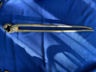 Vintage Hand Forged Blacksmith Tongs 31” Long