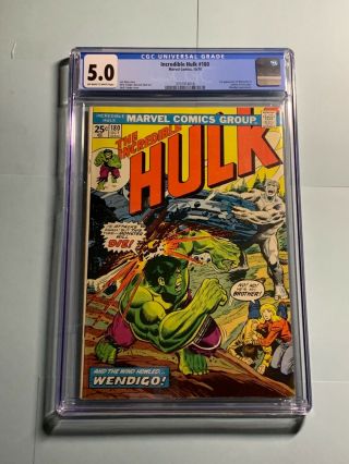 Incredible Hulk 180 Cgc 5.  0 1974 1st Wolverine