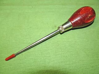 Vintage 7 " Craftsman Scratch Awl - Reddish Wood Handle - Pn 9 - 3648 - Made In Usa