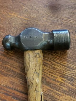 Vintage L&n Railroad Ball Peen Hammer