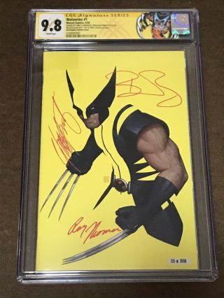 Wolverine 1 Cgc 9.  8 Ss Signed Red Roy Thomas Claremont Ben Percy Jtc Cover