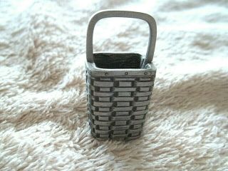 Longaberger Miniature Pewter Basket,  Large Peg,  Signed,  Collectible
