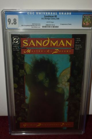Cgc Sandman 8 Cgc 9.  8,  Wp,  1st Appearance Of Death,  Hot,  Hot