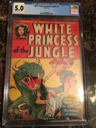 White Princess Of The Jungle 4 Cgc 5.  0 Ow/w Gga Alien Bondage Cover Unpressed