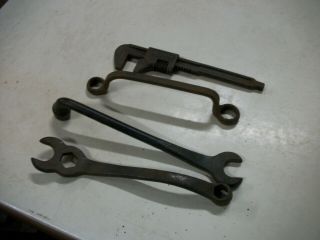 Vintage Ford Wrenches,  Monkey Wrench,  Three Open End Model T & A,  Old,