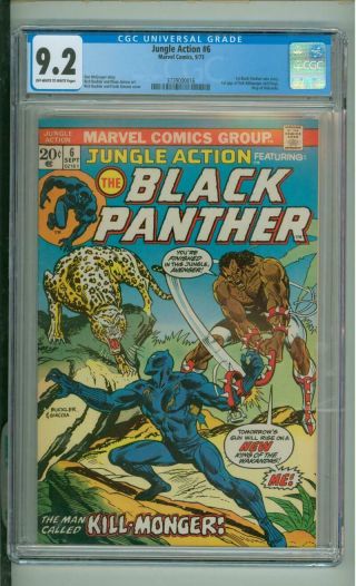 Jungle Action 6 Cgc 9.  2 1st Black Panther Solo Story 1973