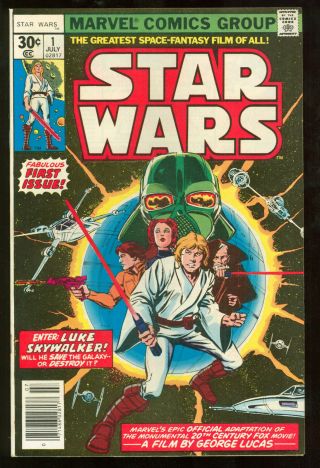 Star Wars 1 Marvel Comics 1977 Nm - Near 1st Print