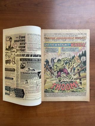Incredible Hulk 180 Marvel 1974,  1st App Of Wolverine,  Bronze Key 2
