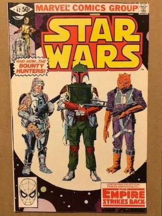 Star Wars 42 (dec 1980,  Marvel) 1st Appearance Bobba Fett Mandalorian Vf
