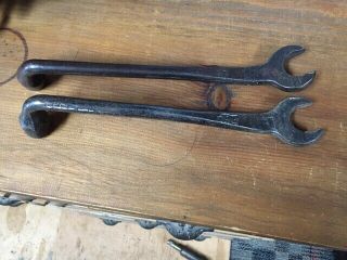 Pair Antique Auto Ford Embossed Model T T5983 Open Ended Wrench Scripts