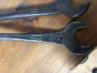 pair Antique auto Ford Embossed Model T T5983 Open Ended Wrench scripts 2
