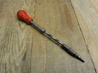 Rare Mini Small Vintage Archimedes Twist Hand Drill Spiral Screwdriver D.  R.  P.  A