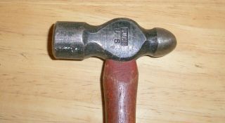 Vintage Plumb U.  S.  Ball Pein Hammer Jeweler Gunsmith 6 Oz.  Plumb Hickory Handle