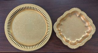 Set Of Vintage 23k Gold Plated Dish & Platter York.  Golden Promotions,  Inc.