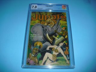 Jungle Comics 53 Cgc 7.  0 W/ Ow/w Pages From 1944 Fiction House Not Cbcs A41