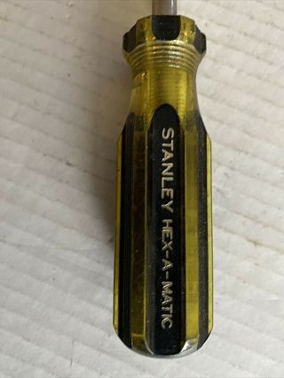 STANLEY No.  66 - 525 HEX - A - MATIC ADJUSTABLE UNIVERSAL NUT DRIVER MADE IN U.  S.  A. 3