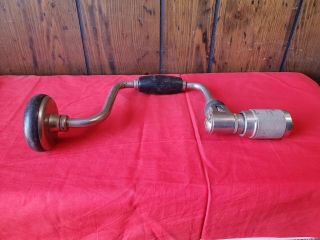 Vintage Stanley Bell System B Bit Brace Hand Drill Made In Usa