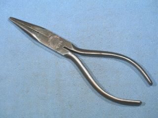 Vintage Williams Usa 6 - 1/2 " Long Needle Nose Pliers W/side Cutters No.  Pl - 76