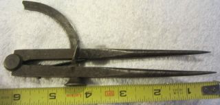 Vintage Antique P S & W Forged Steel Dividing Compass Tool Machinist