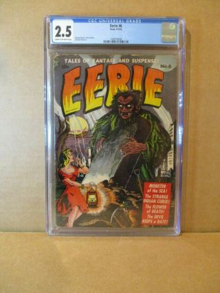 Eerie 6 Cgc 2.  5 Rare Headlights 1952 Avon Pre - Code Horror Looks Nicer 1568576008