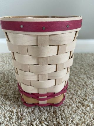 Longaberger 2017 Horizon Of Hope Pink Basket / Vase With Liner