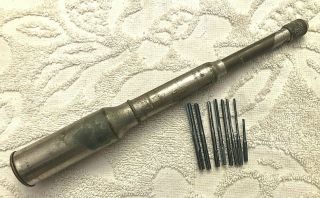 Vintage / Antique Goodell - Pratt Push Drill W/ Bits - Pat.  1891